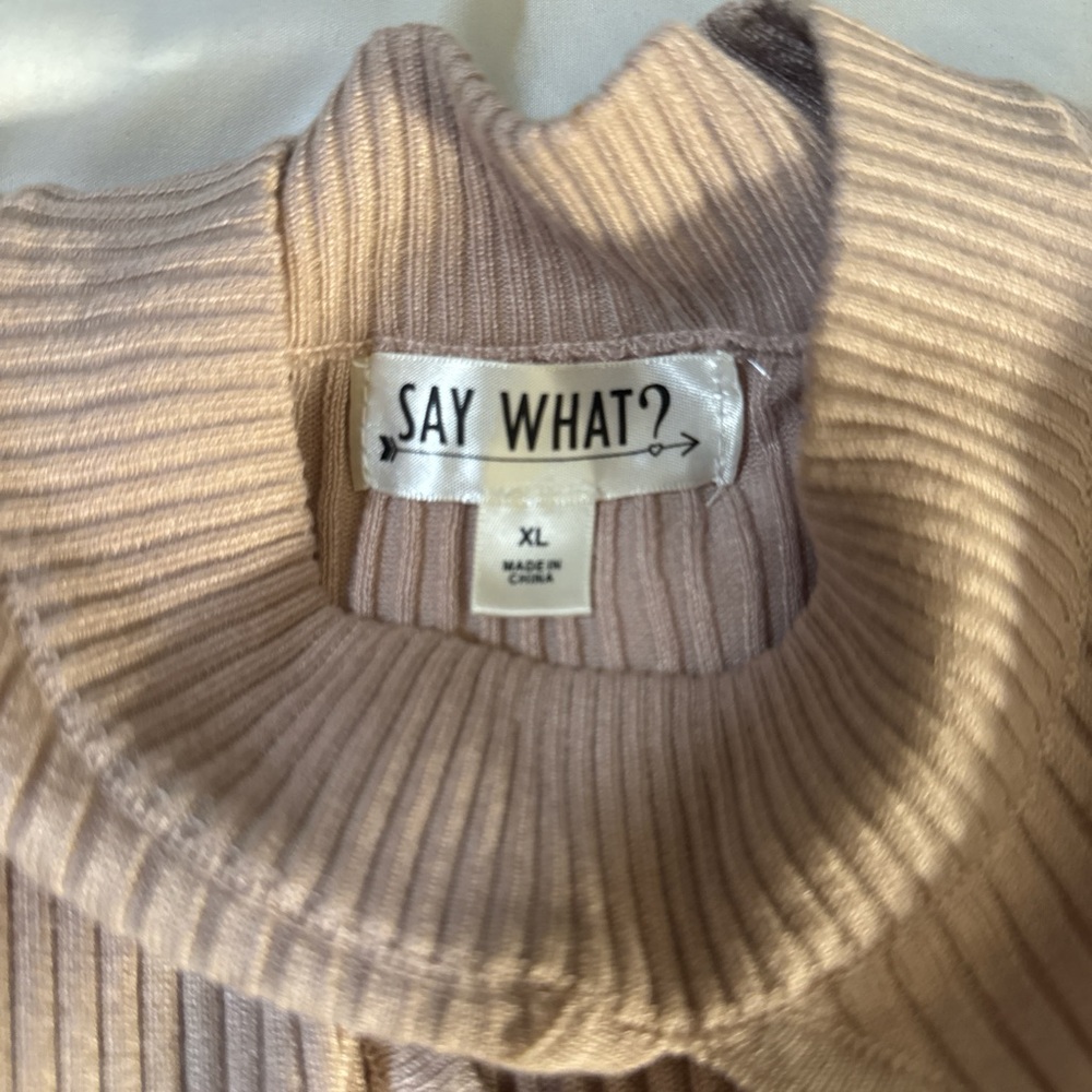 Say What? Tan Ribbed Dress - Picture 2 of 6